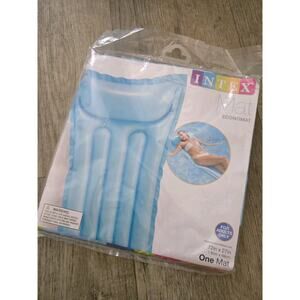 INTEX ECONOMAT MAT #59703 Inflatable Floating Pool Lounge Raft Air Blue New